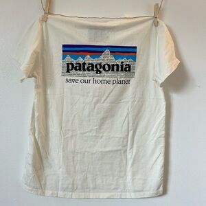 Patagonia W’S P-6 Mission Organic T-Shit Birch White M